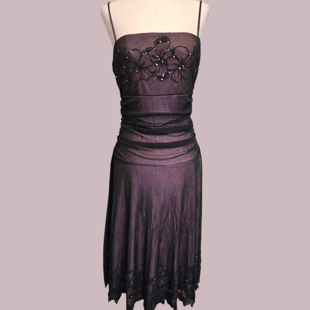 Vintage glam beaded mesh drop